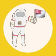 Space Astronaut theme elements vector eps10 N7
