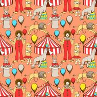 Sketch circus in vintage style N2
