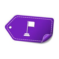 Flag Sign Violet Vector Icon Design
