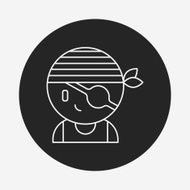 pirate line icon