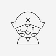 pirate line icon N6