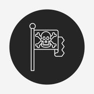 pirate flag line icon N6