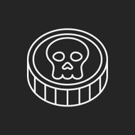 pirate coin line icon N2