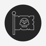 pirate flag line icon N10
