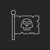 pirate flag line icon N11