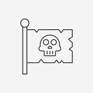 pirate flag line icon N13
