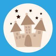 architecture castle flat icon elements eps10