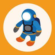 Space Astronaut flat icon elements background eps10