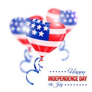 Independence day of the USA typographical background