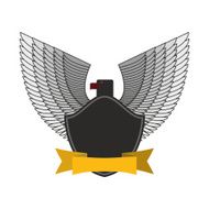Black Eagle with white wings Logo or emblem fo soldiers