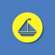 Vector icon of yacht N9