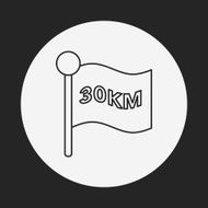 marathon flag line icon N3