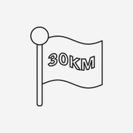 marathon flag line icon N4