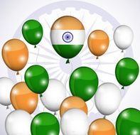 Abstract image of Indian flag holiday people N11