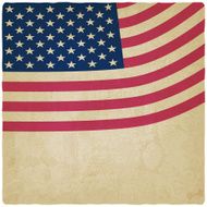 American flag vintage background