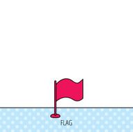 Waving flag icon Location pointer sign N9