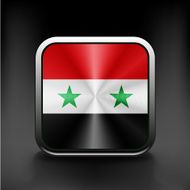 Vector - Syria flag national travel icon country symbol button