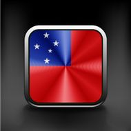 Flag of Samoa national travel icon country symbol button