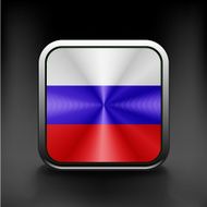 Russia flag national travel icon country symbol button