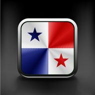 Panamaflag national travel icon country symbol button