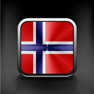 original and simple Norway flag isolated vector