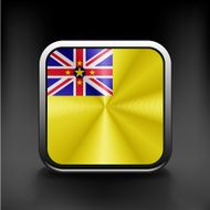 Flag of Niue national travel icon country symbol
