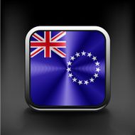 vector background of cook islands flag