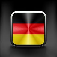 Flag of Germany as round glossy icon Button