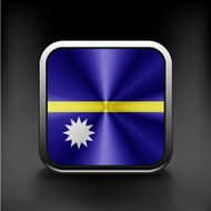 Flag of Nauru country emblem icon