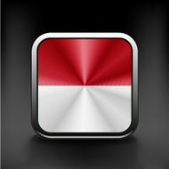 Vector - Monaco Flag Glossy Button icon