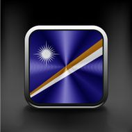 Marshall Islands flag pattern on the fabric texture
