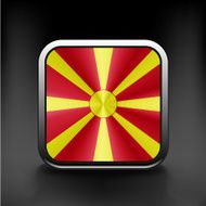 Raster version Flag of Macedonia glossy icon