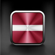 Latvia flag button icon country national