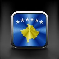 illustration Kosovo flag stamp background country