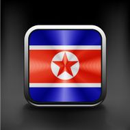 Fabric Flag of North Korea sign symbol icon country