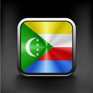 Square icon with flag of comoros