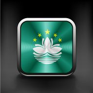 Macau round flag Vector illustration