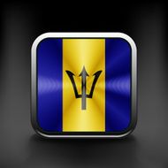 Flag of the country barbados Vector illustration Exact colors