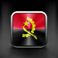 Angola flag national travel icon country symbol button