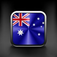 Australia flag national travel icon country symbol button