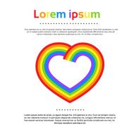 Rainbow Heart Logo Colorful Icon Vector