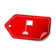 Flag Sign Red Vector Icon Design
