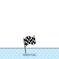 Finish flag icon Start race sign N13