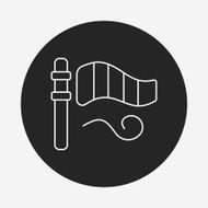 Wind measurement instrument line icon N3