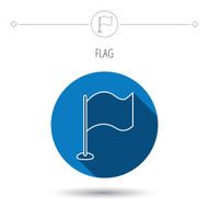 Waving flag icon Location pointer sign N11