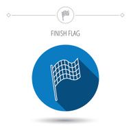 Finish flag icon Start race sign N16