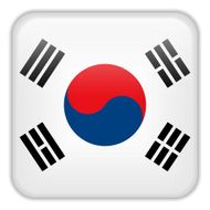 South Korea Flag Smartphone Application Square Buttons