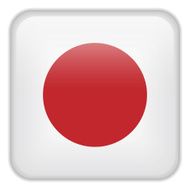 Japan Flag Smartphone Application Square Buttons