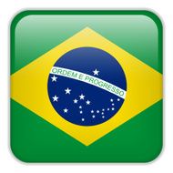 Brazil Flag Smartphone Application Square Buttons