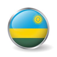 Rwanda flag button vector